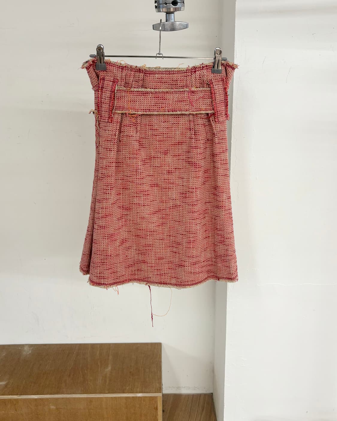 막스앤코 핑크 트위드 리본 랩 스커트 상품이미지4