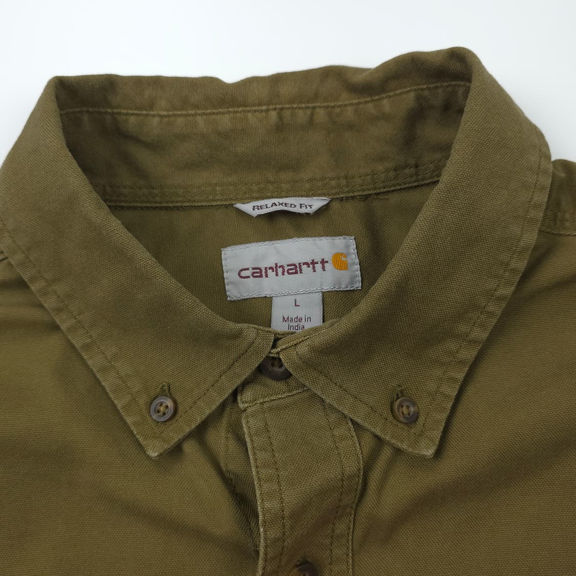 칼하트 릴렉스드핏 반팔 워크셔츠 브라운 (L) 상품이미지4