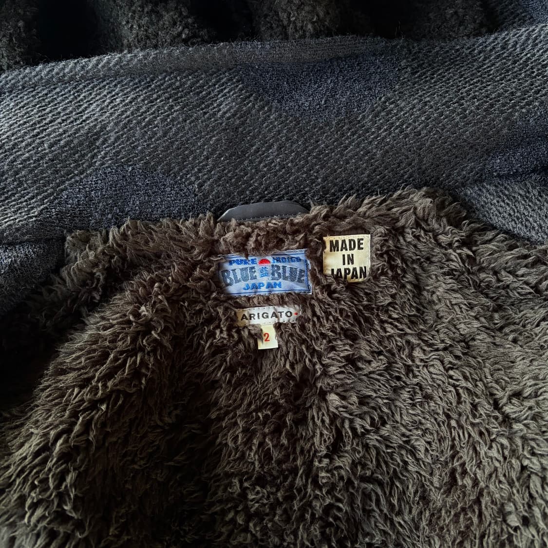 [M]블루블루 재팬 BLUE BLUE 보아 플리스 울 더플코트 상품이미지9