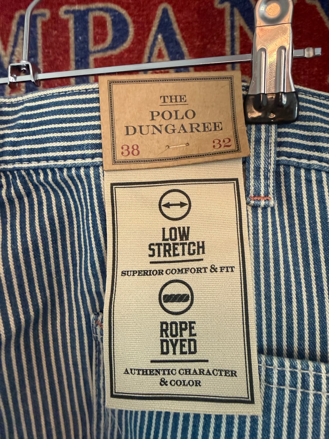 Polo Dungaree 히코리 스트라이프 팬츠 38/32 상품이미지4
