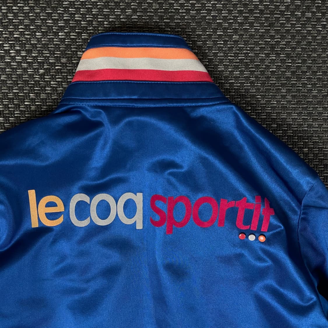 르꼬끄 배색 패치로고 블루 트랙탑 상품이미지5