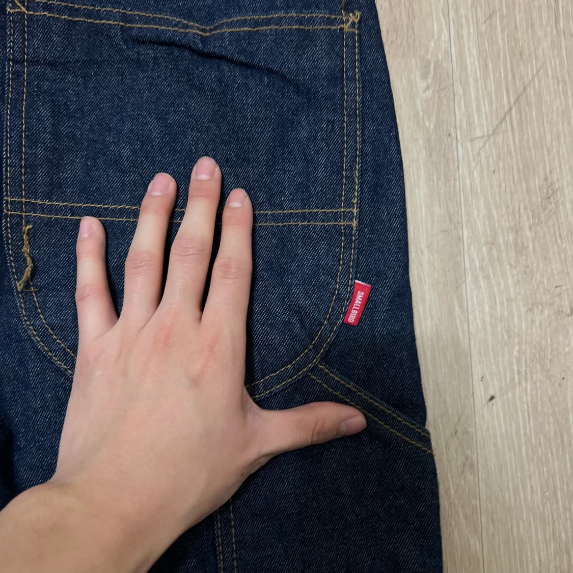 스몰버드 워크웨어 데님 오버롤 멜빵바지 M/95  상품이미지4