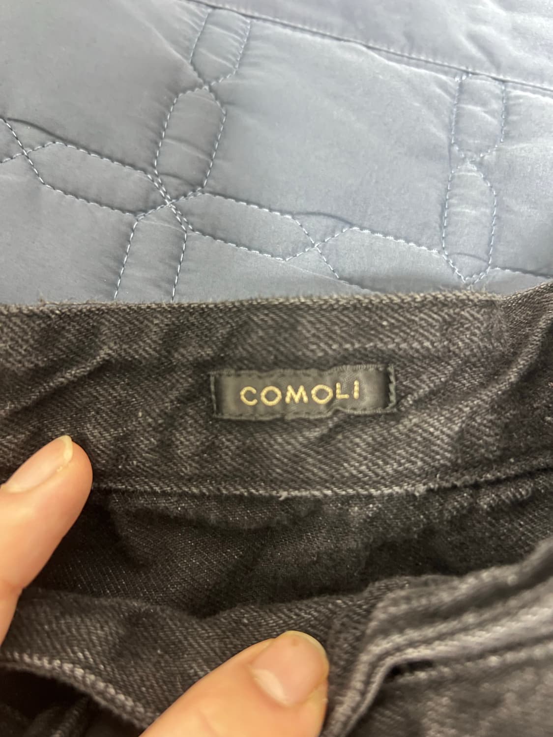 코모리 벨티드 데님 블랙 3사이즈 상품이미지3