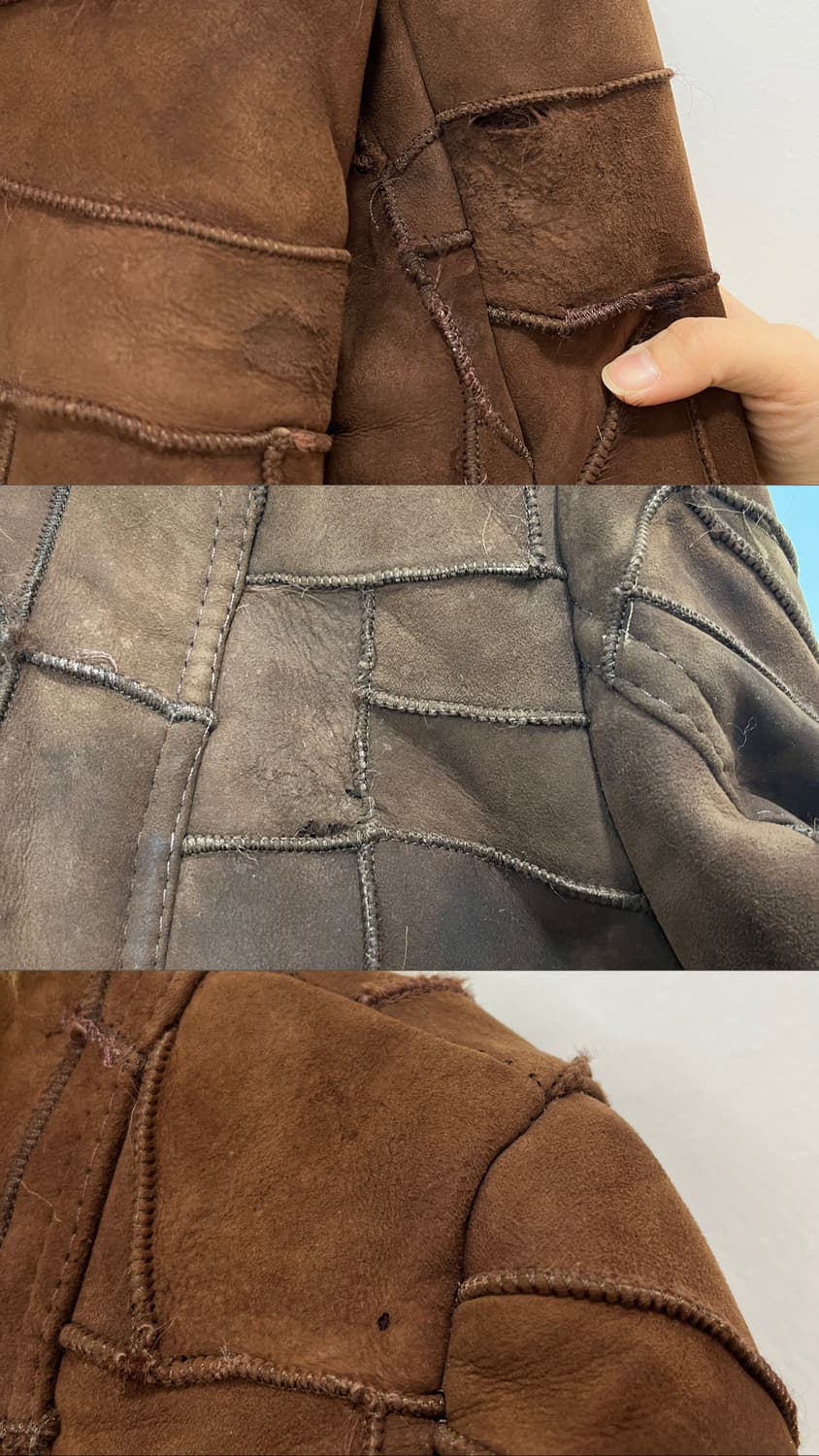 일본 빈티지 갸루 브라운 퍼 무스탕 코트 상품이미지9