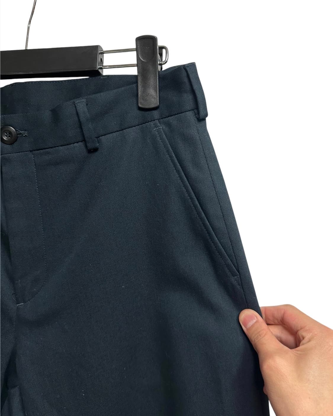 자라(ZARA) 레귤러핏 네이비 코튼팬츠 30 새상품 상품이미지3