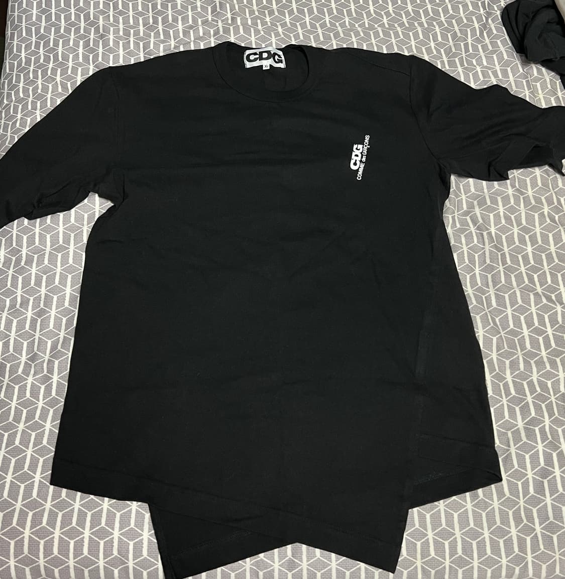 CDG Bias T-Shirt 바이어스 티셔츠 블랙 Black XL 상품이미지1