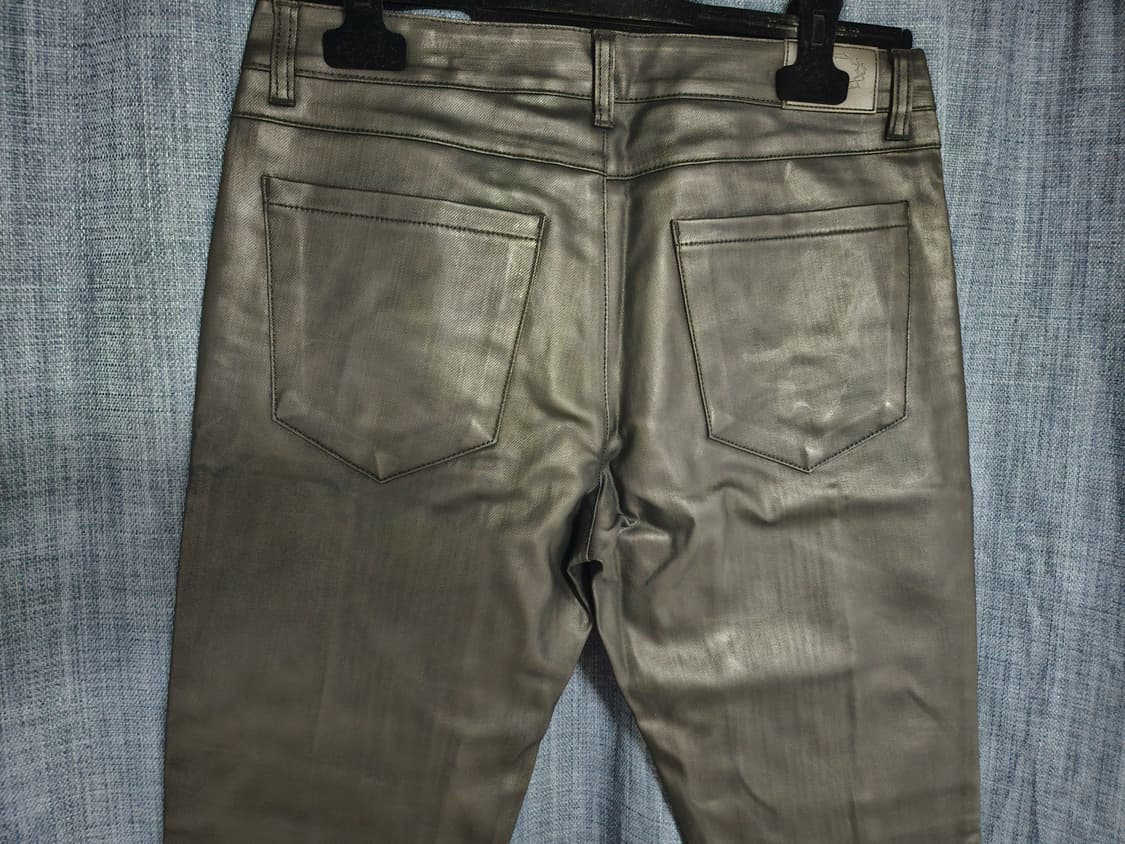 KIIM 코팅진 바이커 바지 상품이미지4