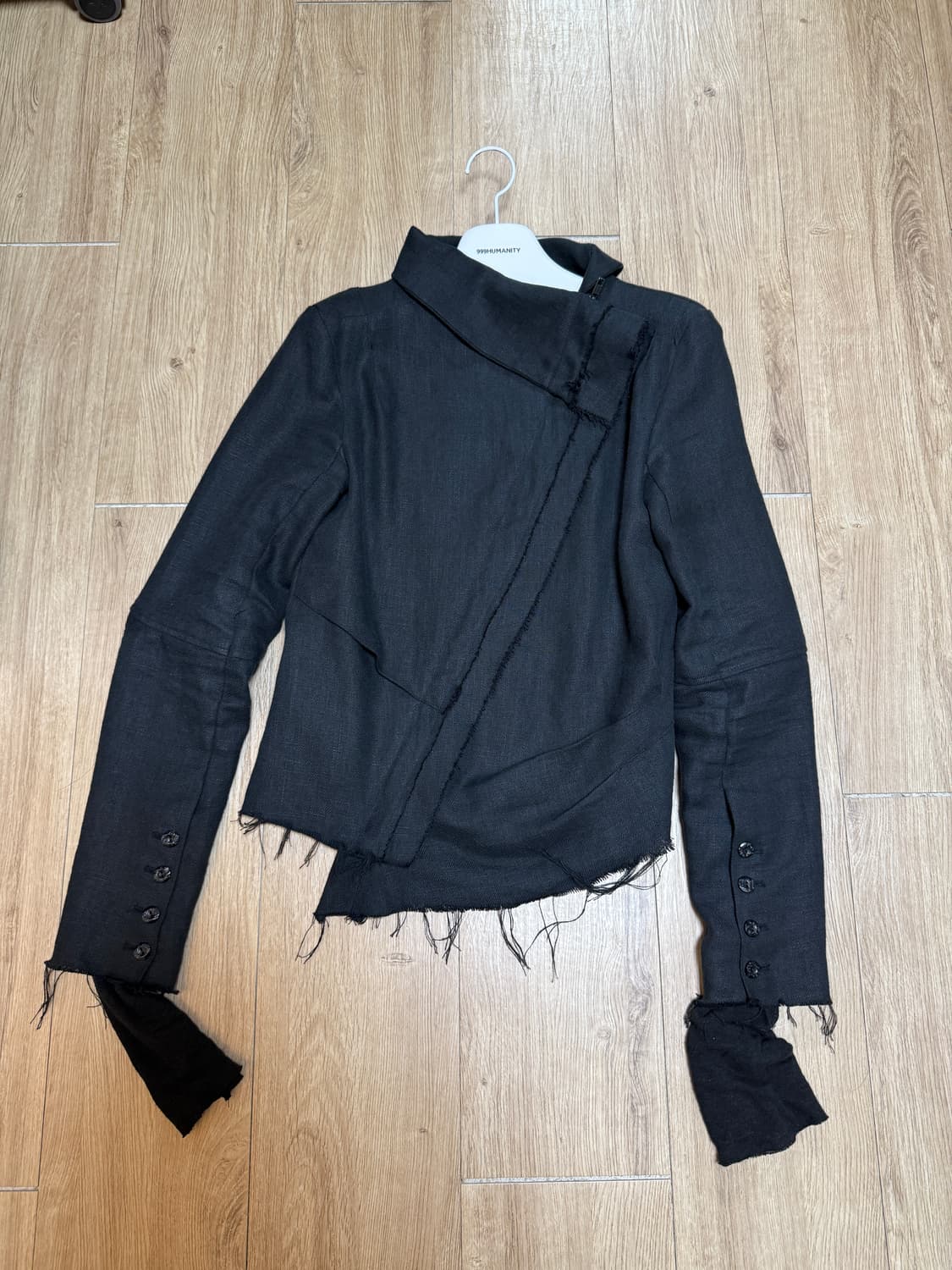 Asym Scarf Jacket [BK Linen] (2 sizes) 상품이미지1