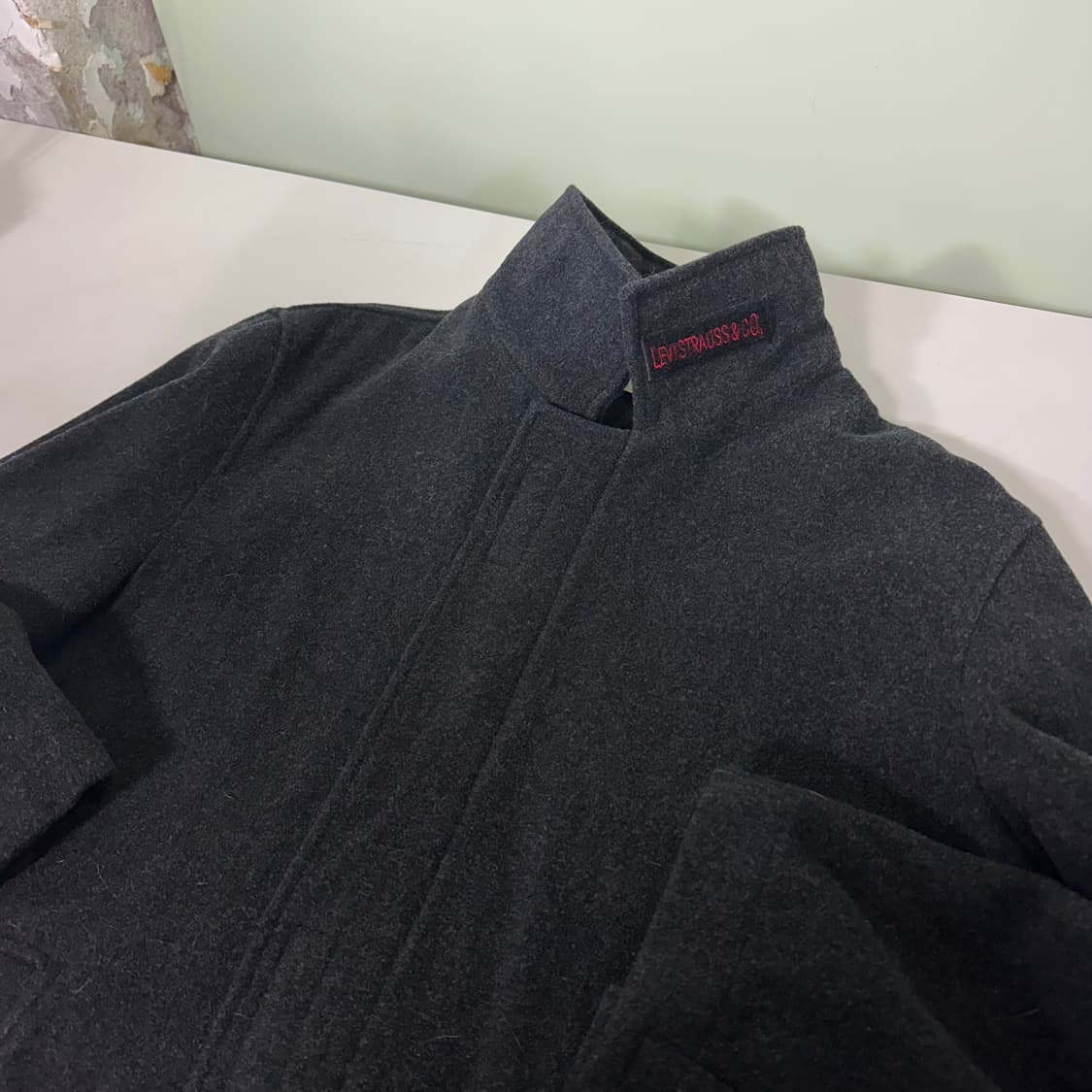 105 XL 리바이스 챠콜 로고배색 울자켓 상품이미지2