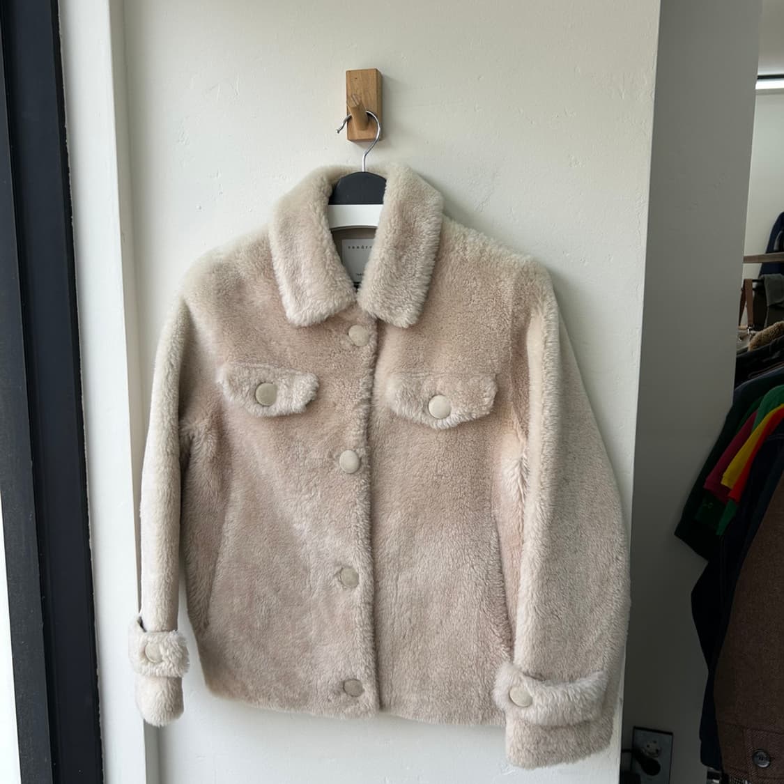 17162 - 20F/W 산드로 램스울 무스탕 자켓 상품이미지2
