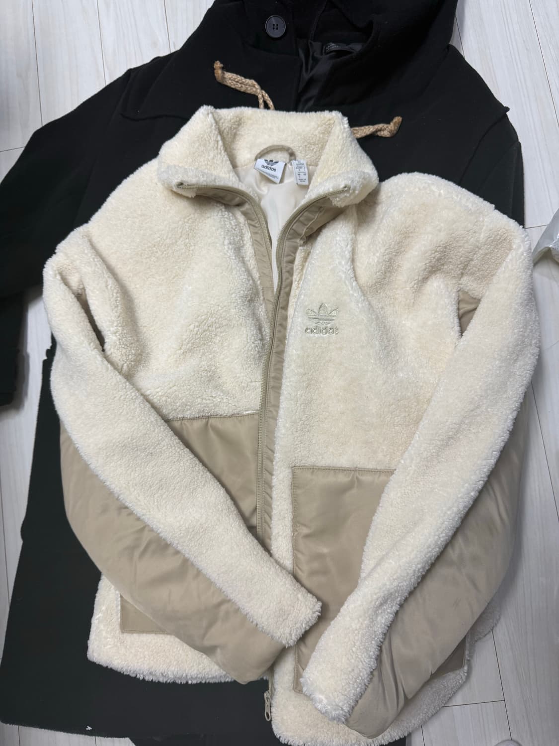 아디다스 양털 쉐르파 바이커 자켓 s 상품이미지2