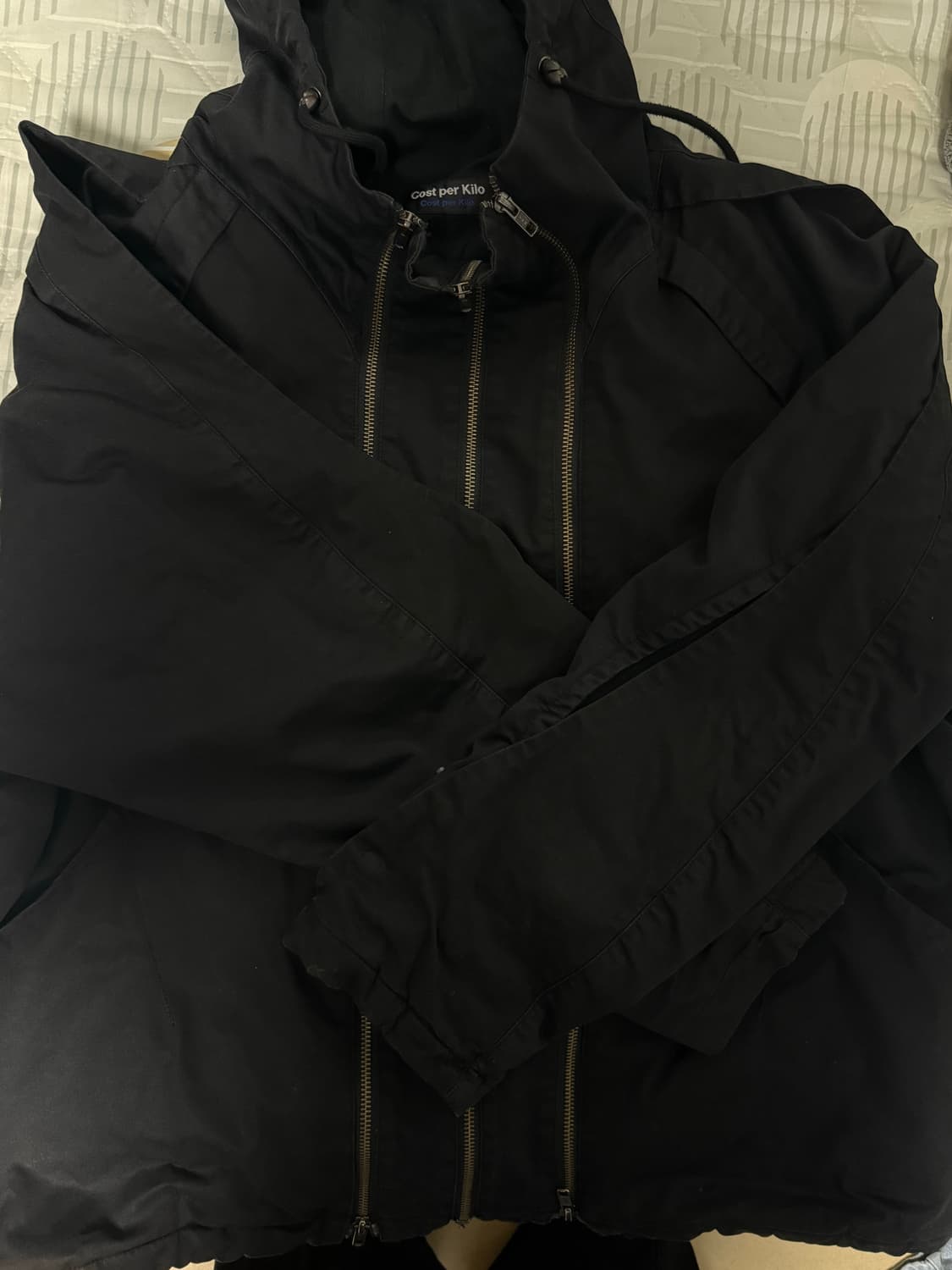 코스트퍼킬로 트리플지퍼 코튼 후디 블루종 M 상품이미지4