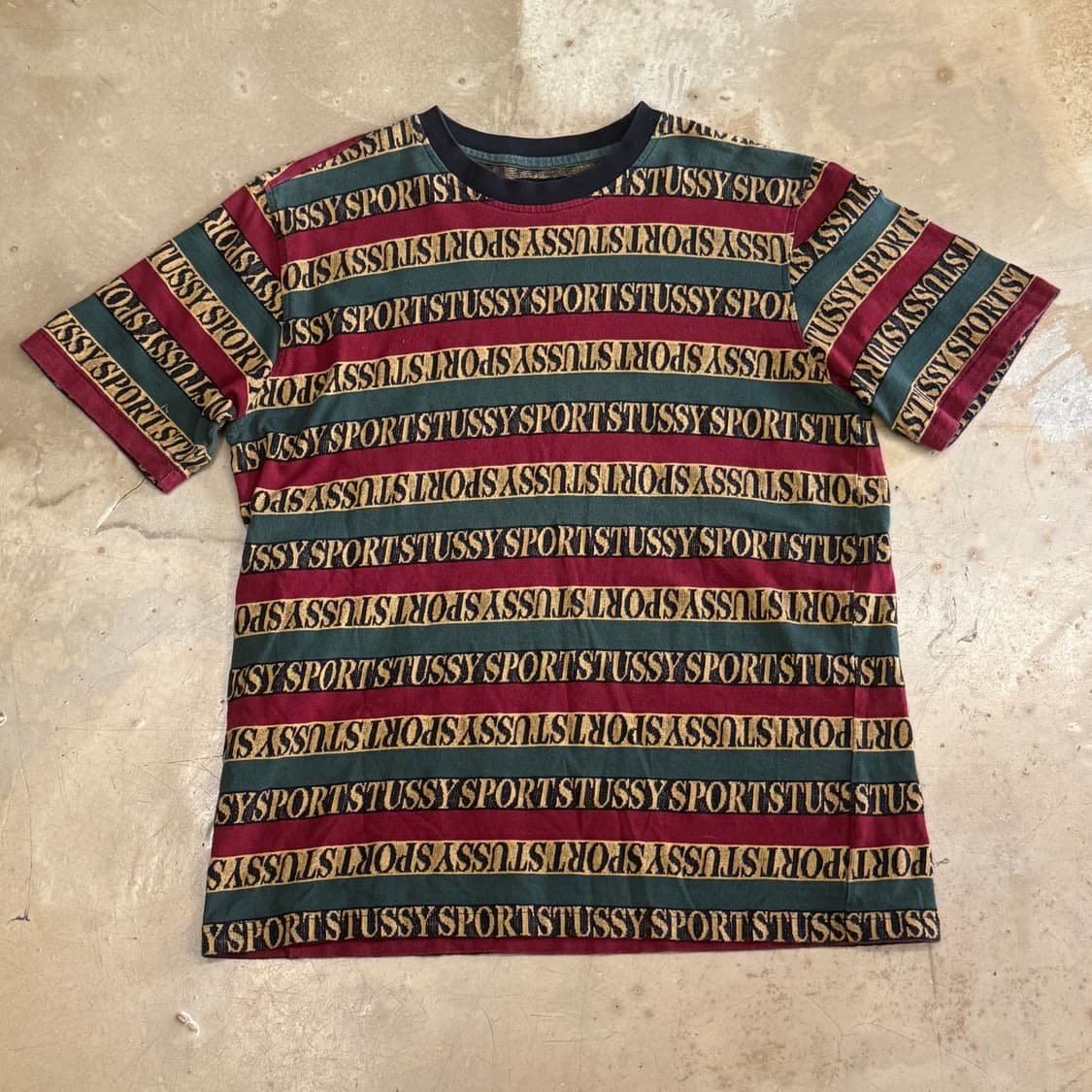 S 스투시 스포츠 스트라이프 반팔 티셔츠 상품이미지2