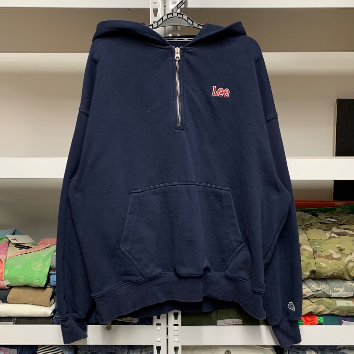 [표기 S, 실측 M이상] Lee 루즈핏 하프집업 후디 상품이미지2