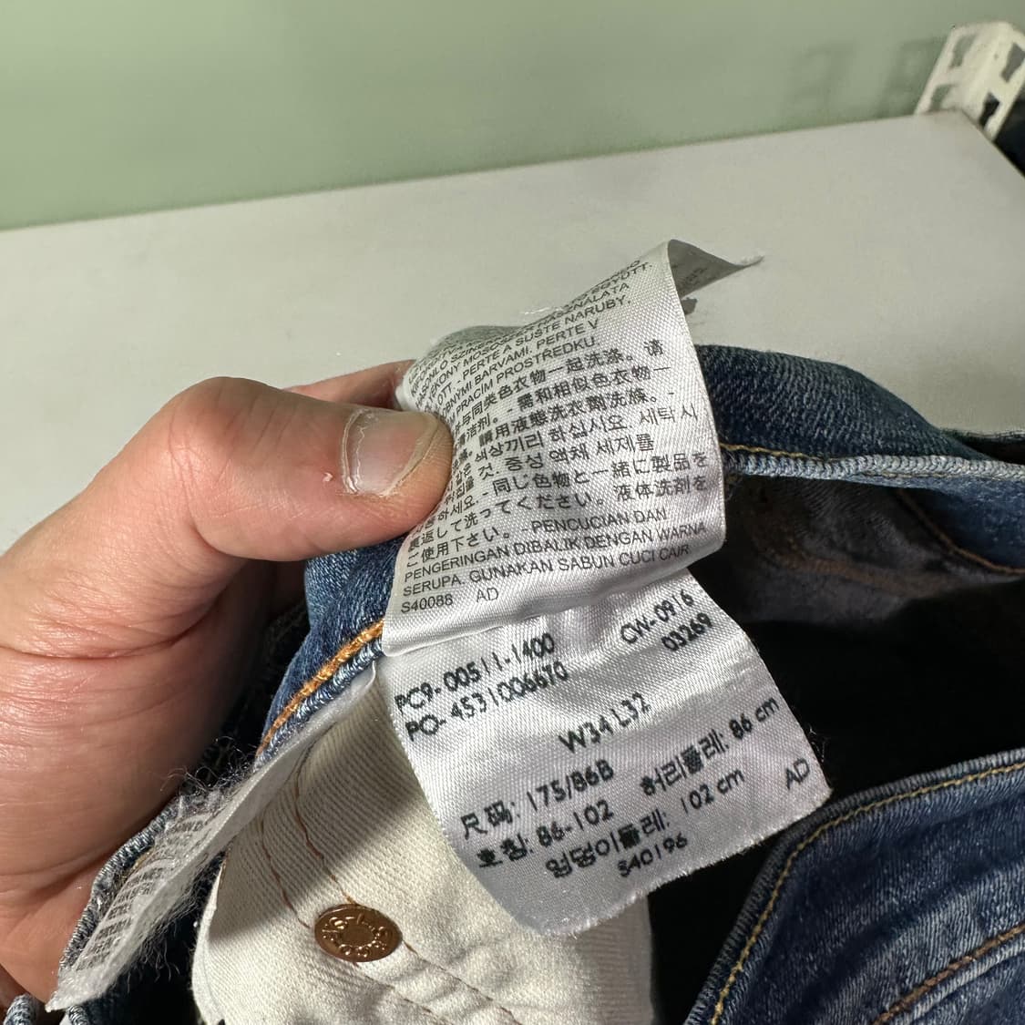 M-L 리바이스511 슬림핏 빈티지워시드 중청 데님팬츠 상품이미지5