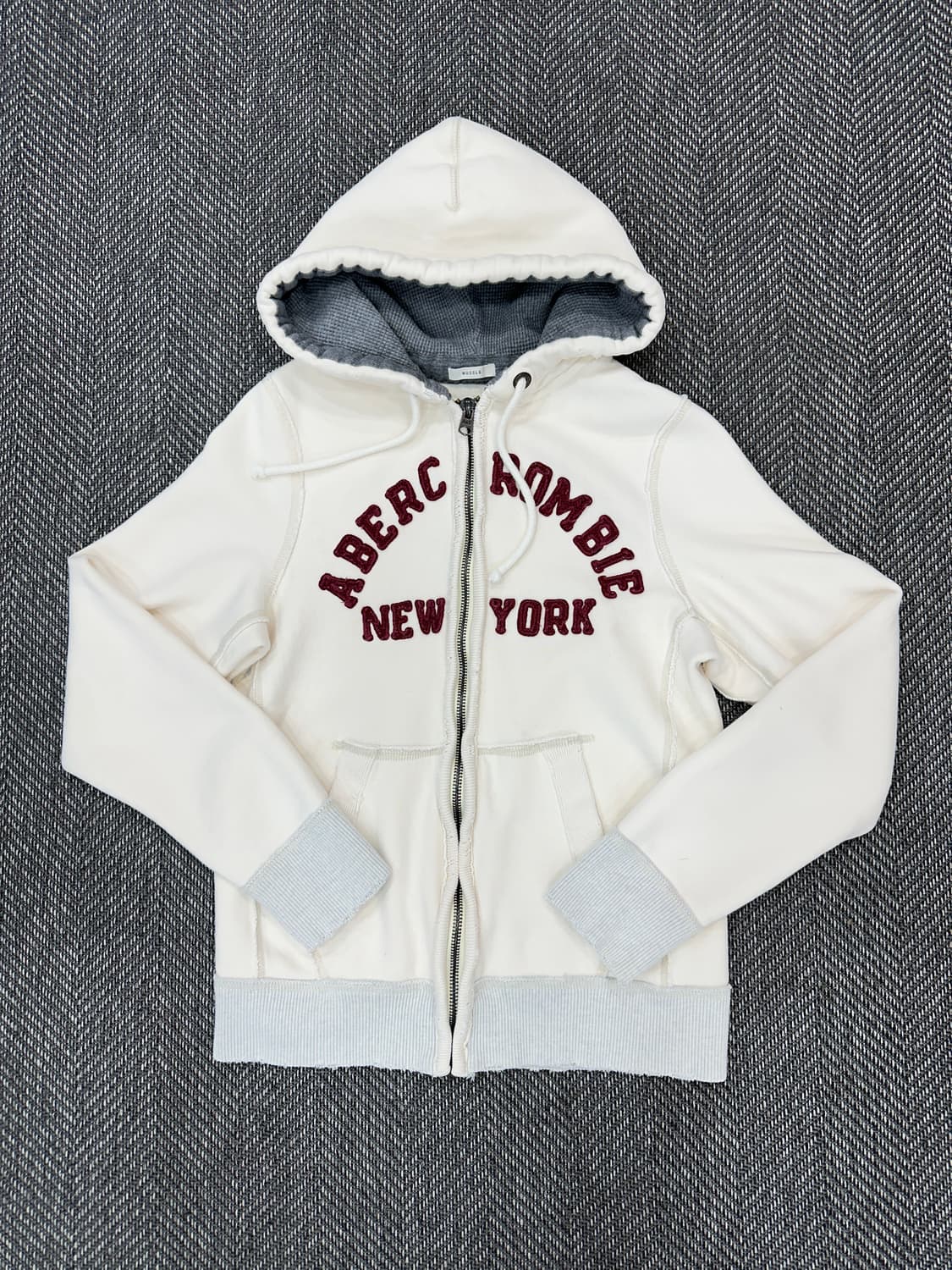 아베크롬비 후드집업 아이보리 상품이미지1