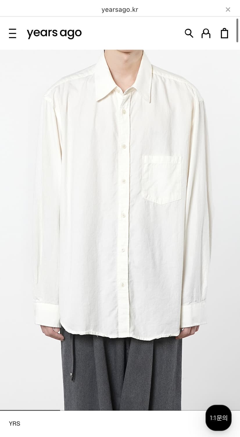 [새상품] 이얼즈어고 재팬 패브릭 포이카 셔츠 m 상품이미지2