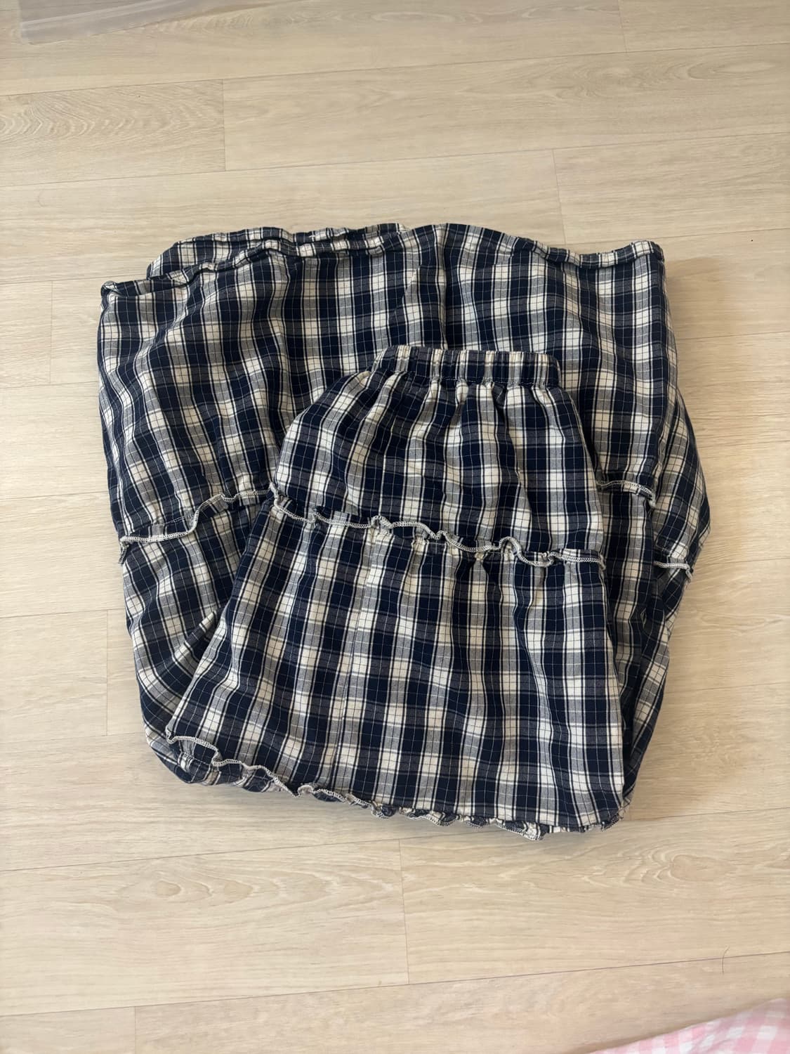 블랙업 퓨오나 체크 플레어 스커트 상품이미지6