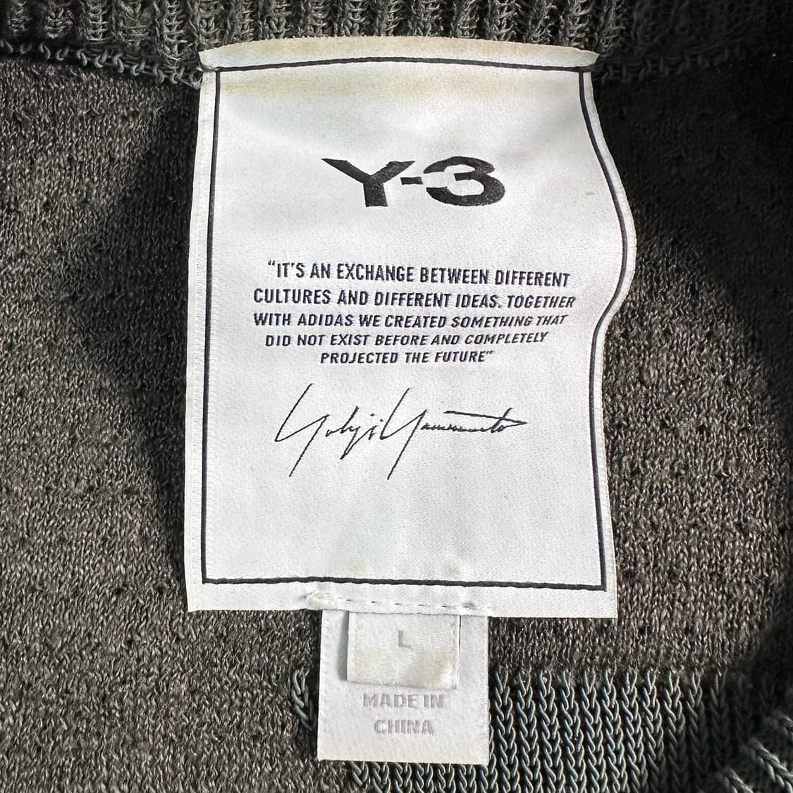 Y-3 로고 카키 크루넥 니트 상품이미지7