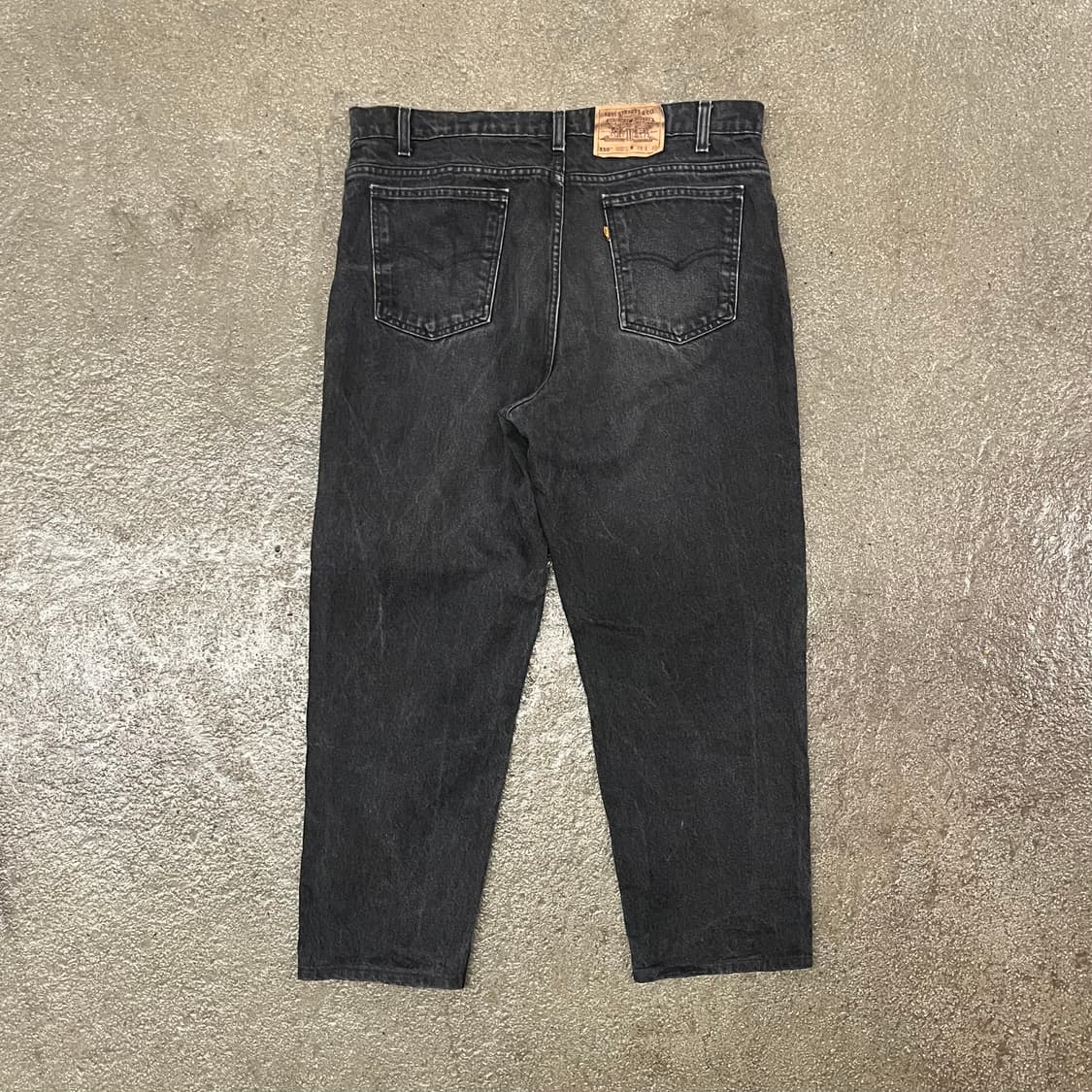 90s USA 리바이스550 오렌지탭 블랙진 (37“) 상품이미지2