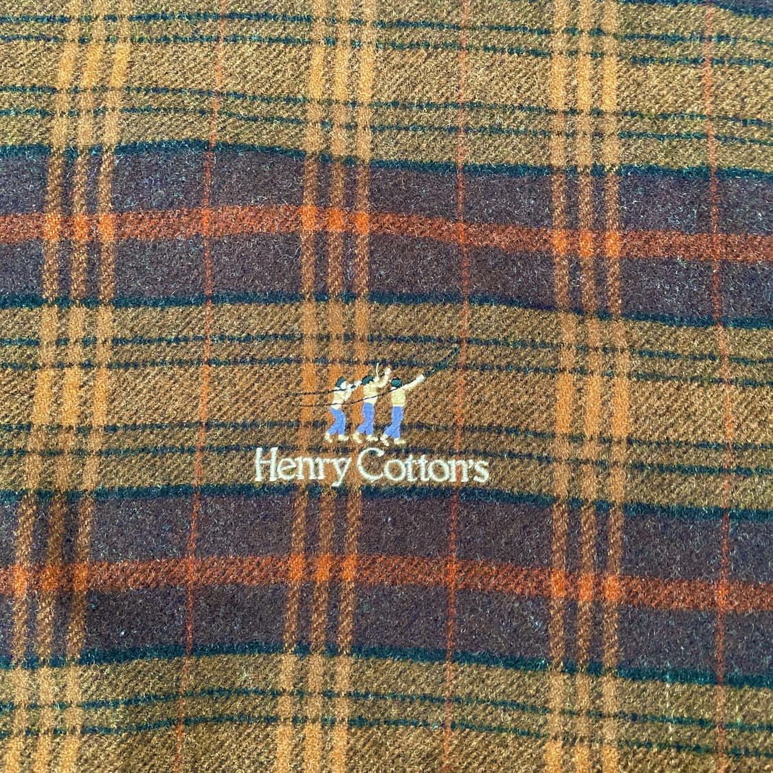 80s 헨리코튼 양면 유러피안 클래식 리버시블 체크 블루종 자켓 XL 상품이미지7