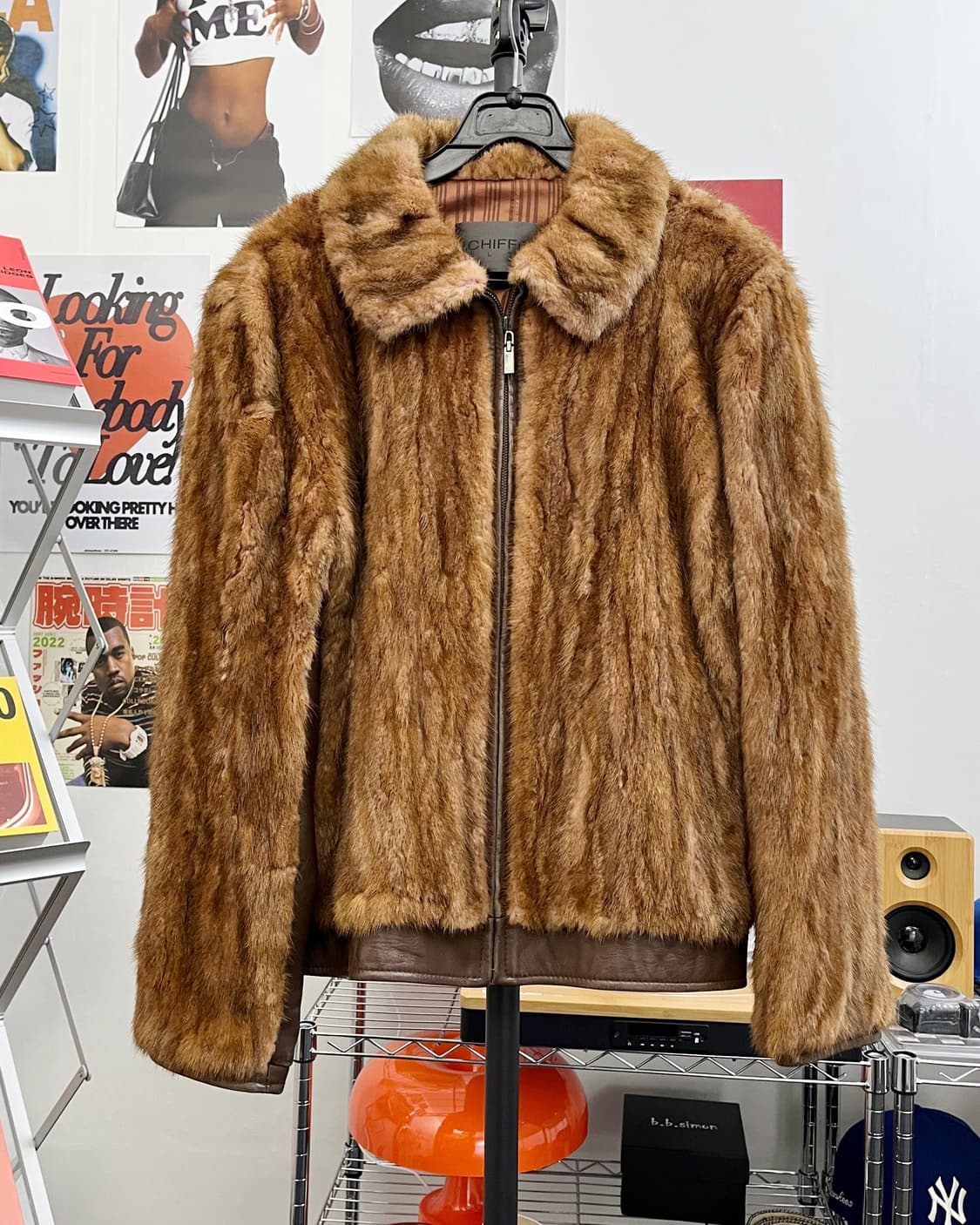 올드 빈티지 리얼레더 밍크 퍼 자켓 브라운 상품이미지5
