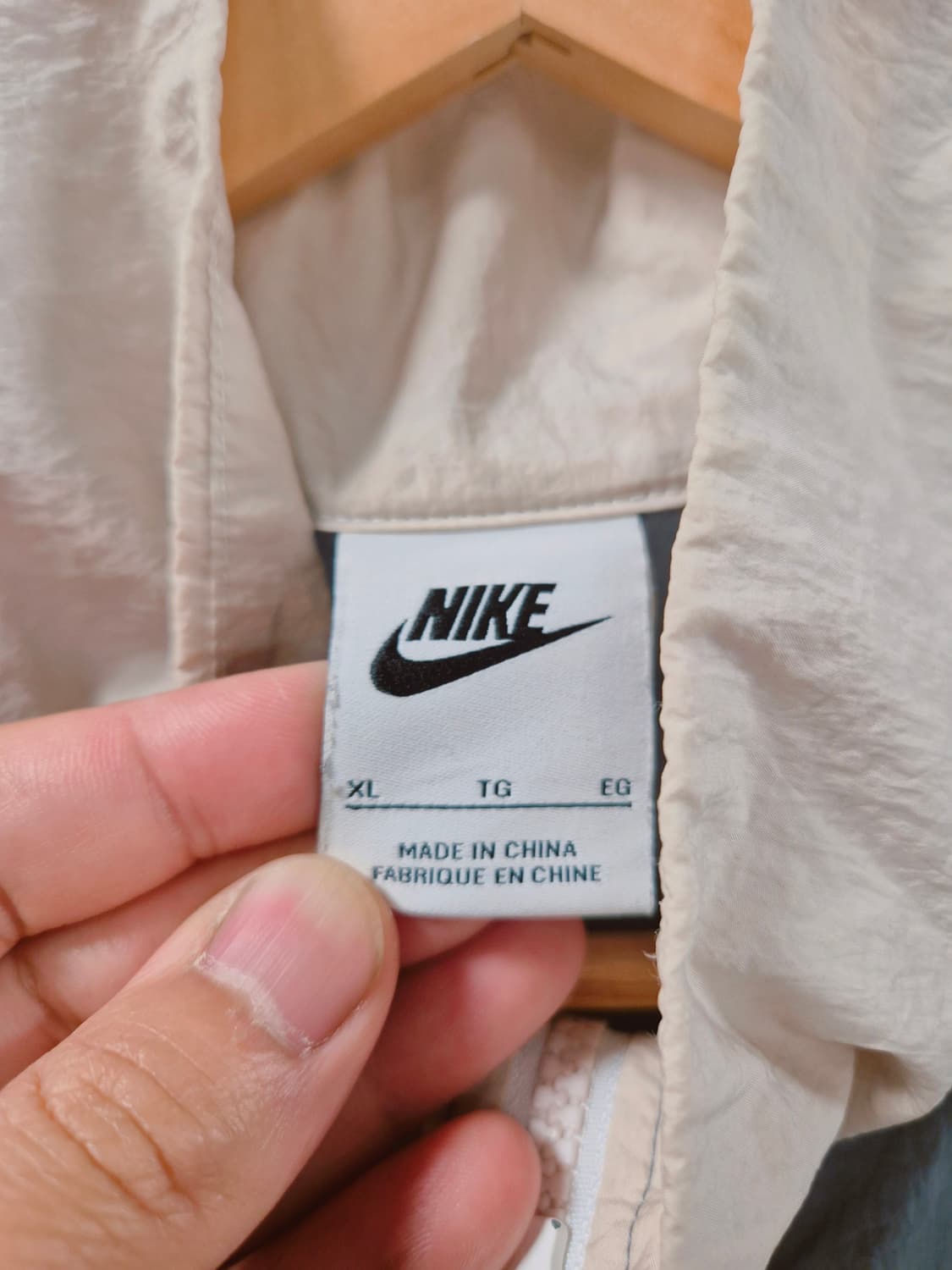 *무료배송*나이키 백로고 그레이 컬러블록 바람막이 XL(상태A급) 상품이미지8