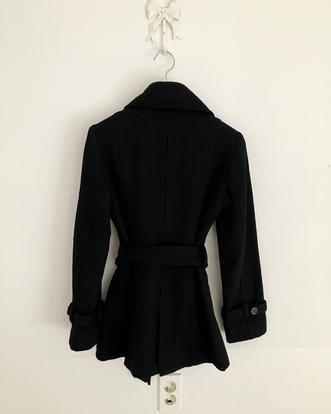 블랙 더블 코트 상품이미지4