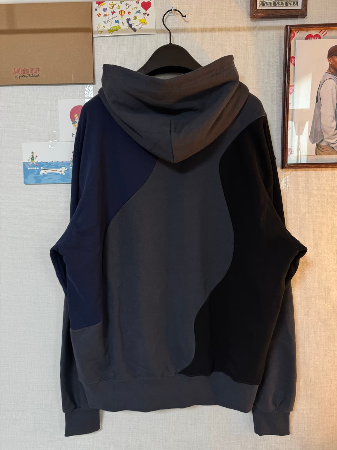 [L]앤더슨벨 콘트라스트 코튼 컬러 블록 후드티 상품이미지3