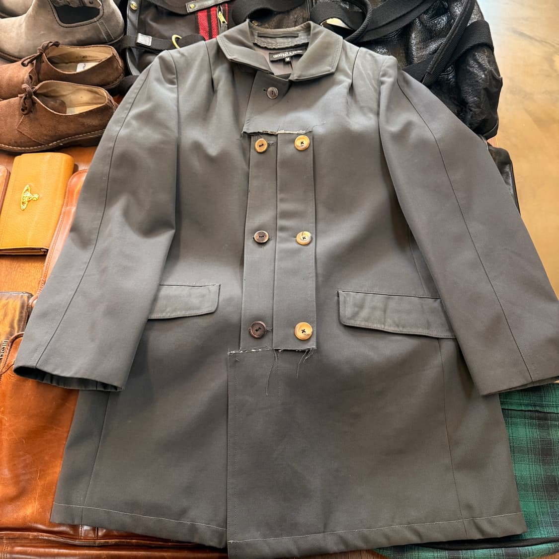 제프리 비 스몰 독일군 코트 리워크 코트 자켓 HAND BY ITALY 상품이미지2