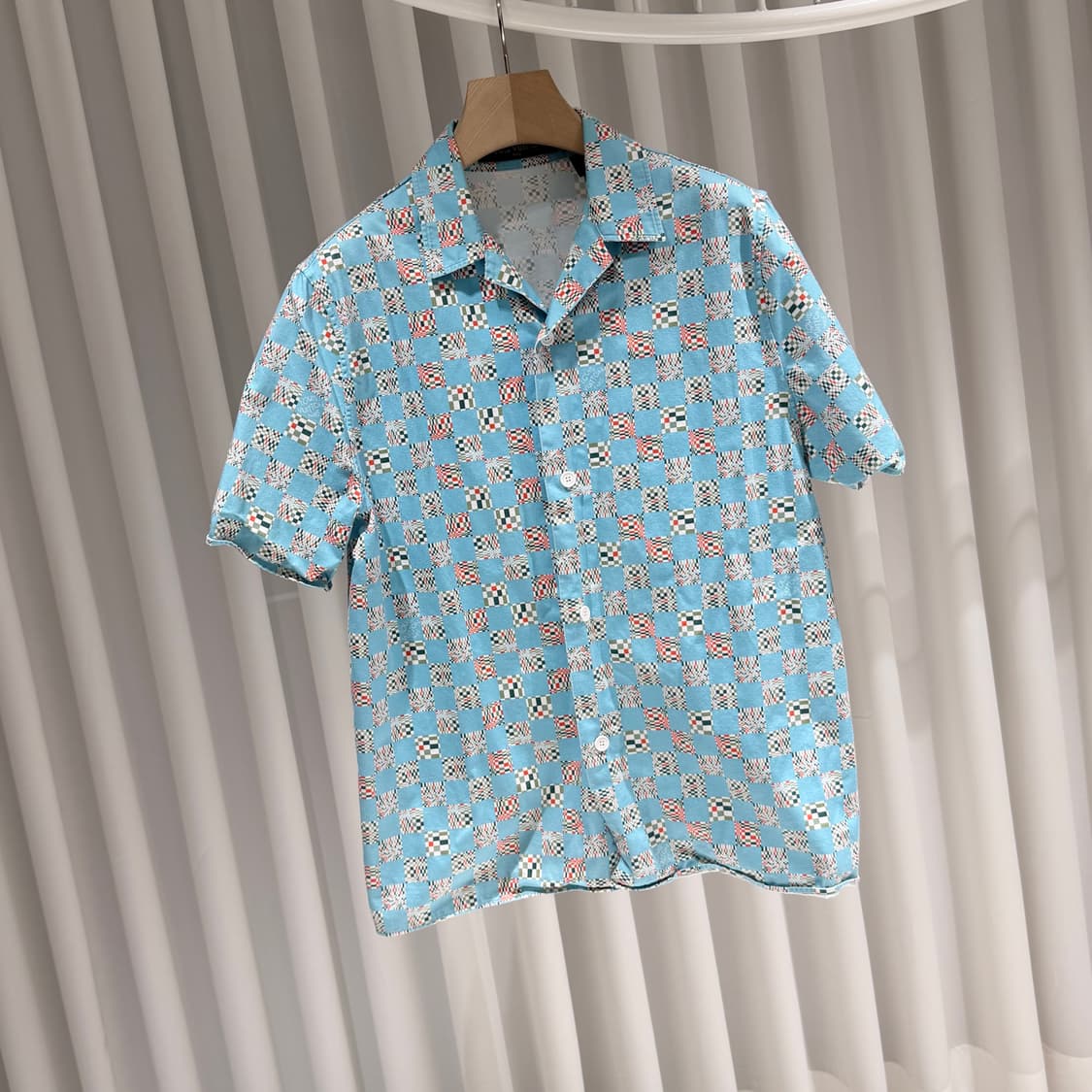 (A+/M) / 루이비통 다미에 디스토티드 하와이안 반팔 셔츠 상품이미지3