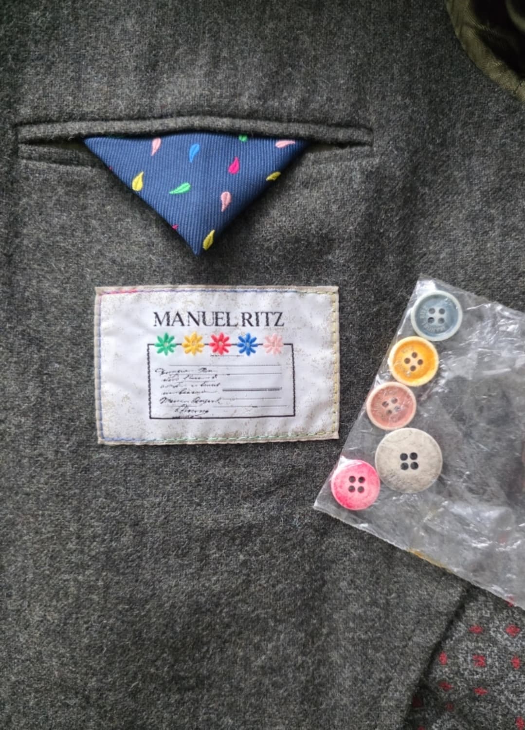마뉴엘 리츠(MANUEL RITZ) 챠콜 그레이 혼방 자켓 L (이태리사 상품이미지6