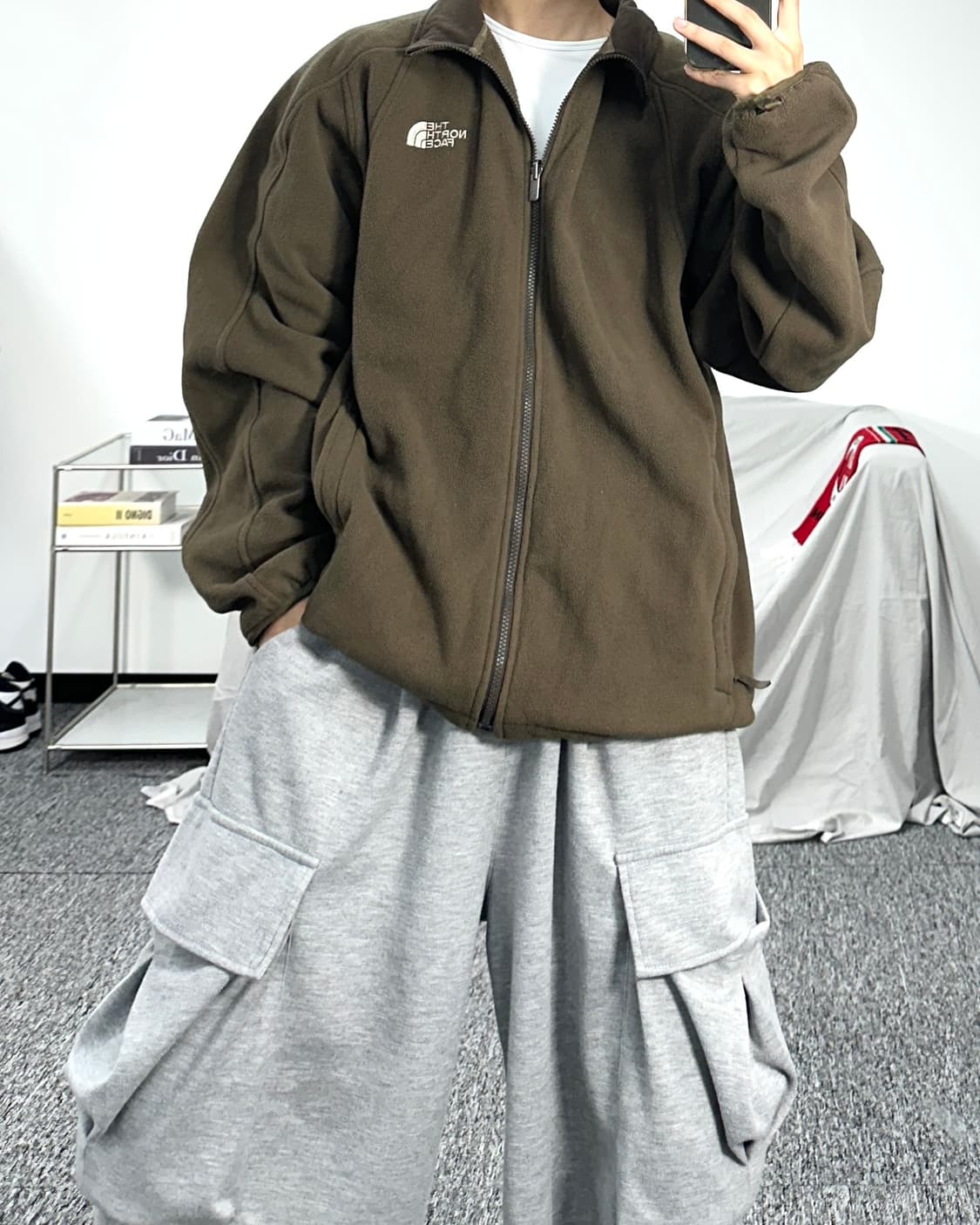 노스페이스 브라운 플리스 자켓 L 상품이미지4