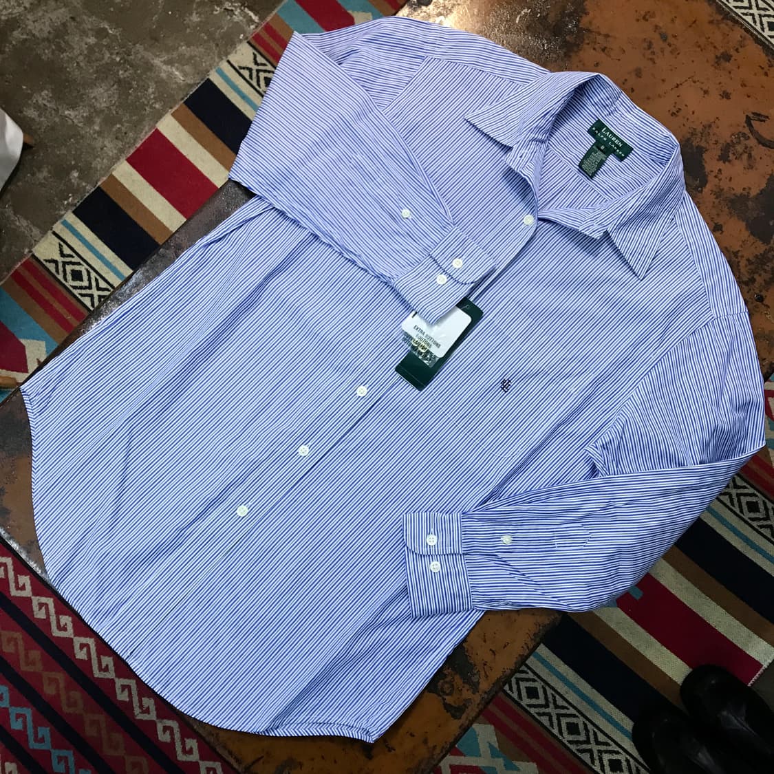 랄프로렌 원포켓 블루 멀티 스트라이프 셔츠 남성 105 사이즈 상품이미지2