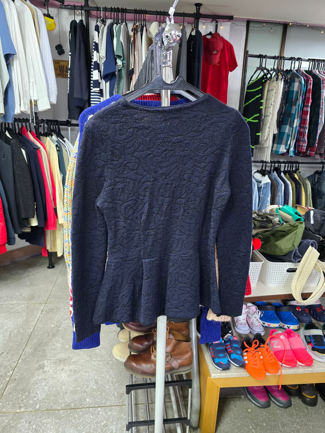 SJSJ 네이비 패턴 플레어 니트 (1315) 상품이미지2