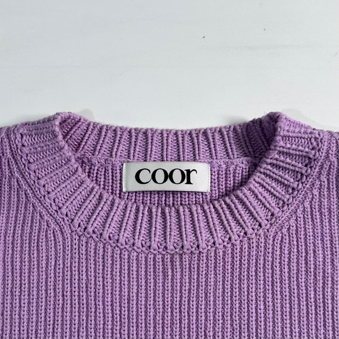 쿠어 연보라 디스트레스드 니트   상품이미지8
