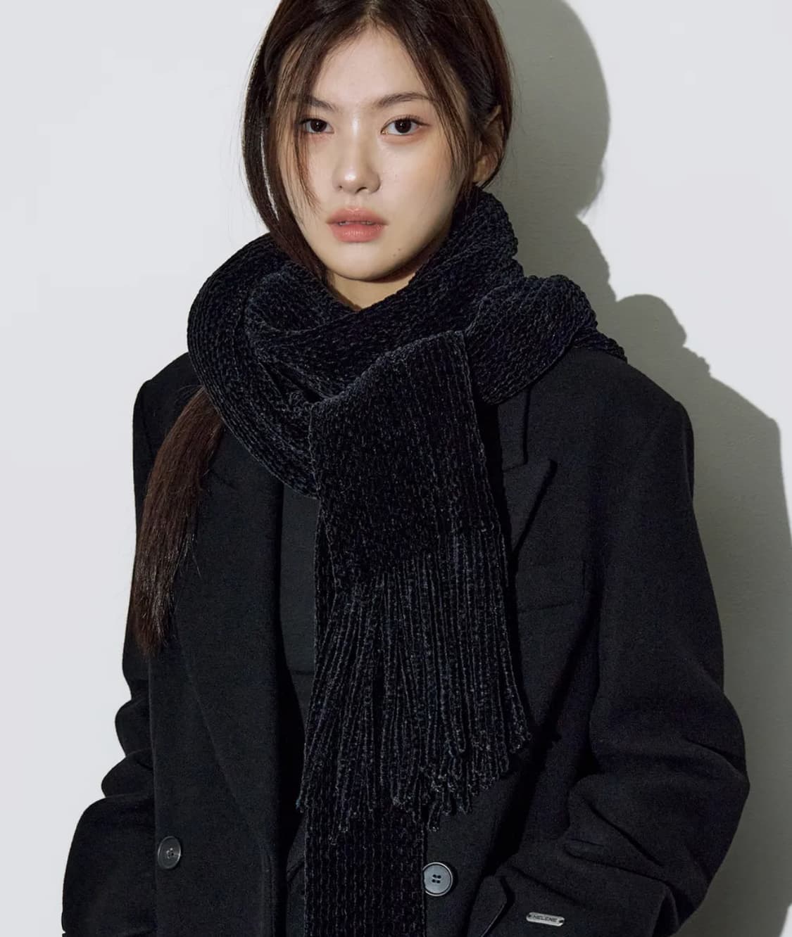 헬레네파리스 웨이빙 벨루어 롱 머플러 상품이미지1