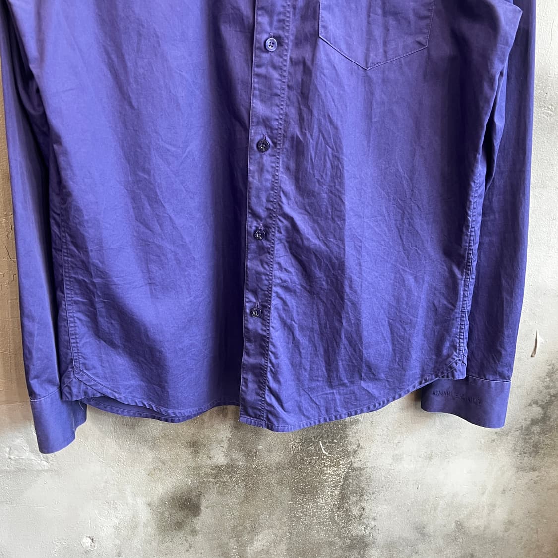 아르마니 익스체인지 퍼플 버튼업 셔츠 상품이미지5