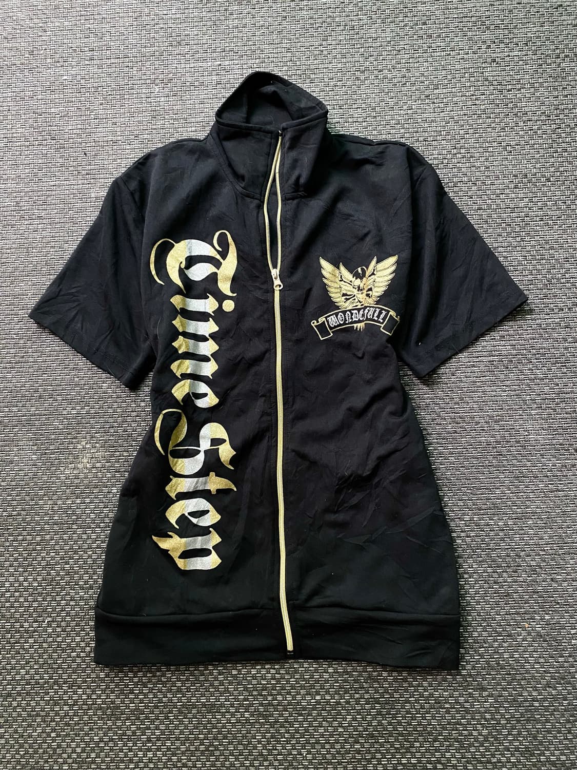 [TimeStep] Y2K Gold Print Punk Zip Up 상품이미지4