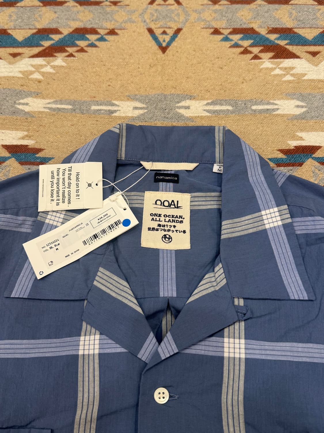 [M][100] 나나미카 팔라카 체크 셔츠 블루 상품이미지4