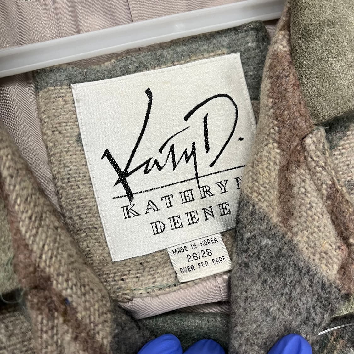 빈티지 커요커 가죽 배색 울 더플자켓  상품이미지3