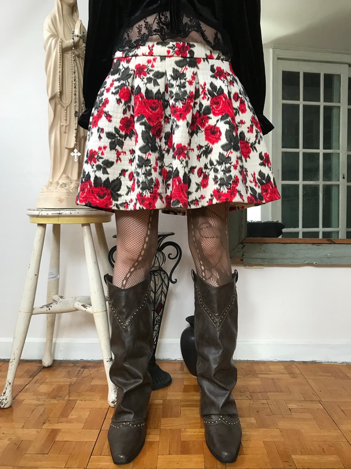 vintage pattern skirt (25inch) 상품이미지2