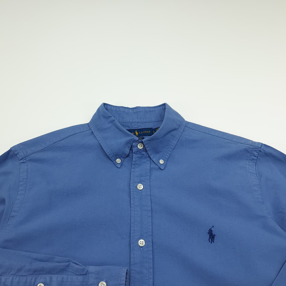 CN915 L 폴로 랄프로렌 QR 블루 긴팔 셔츠 남방 상품이미지3