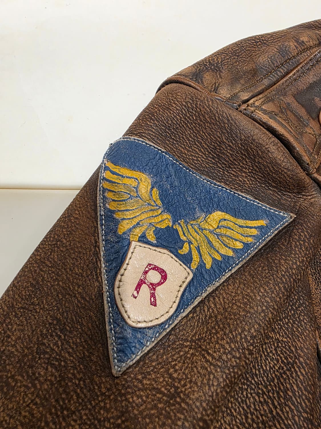 폴로 랄프로렌 A-2 플라잉 타이거 구형 레더 자켓 (M사이즈) 상품이미지6