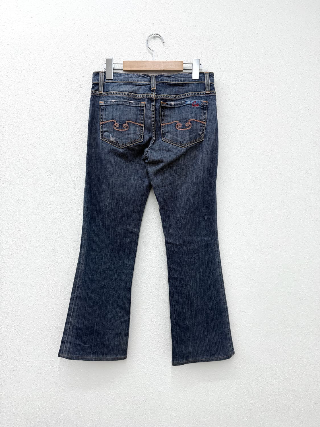 빈티지 Blue Cult 로우라이즈 데님 부츠컷 팬츠 상품이미지5