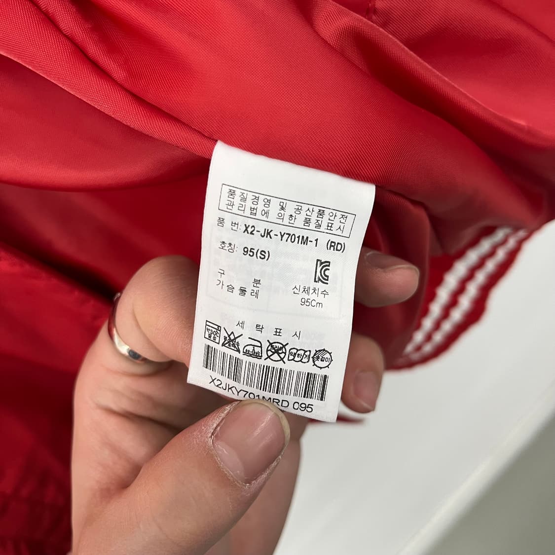 휠라 빨간색 바시티 자켓 공용s 상품이미지8