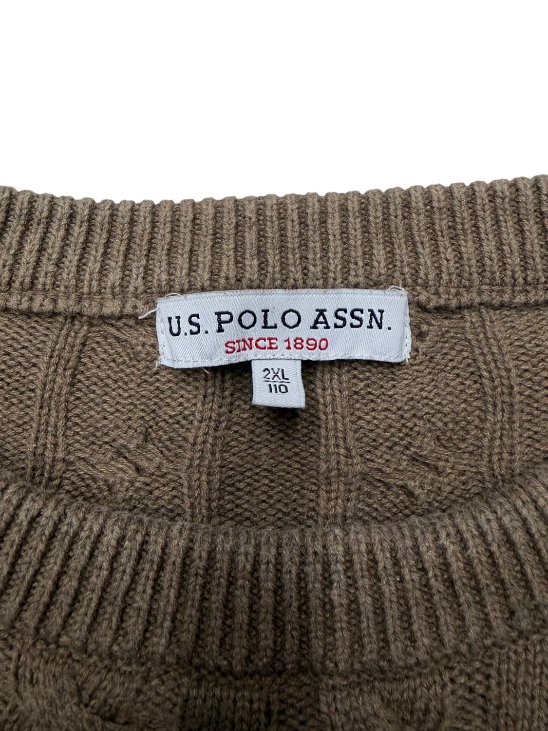 U.S. Polo Assn. 케이블 니트 스웨터 2XL 상품이미지4