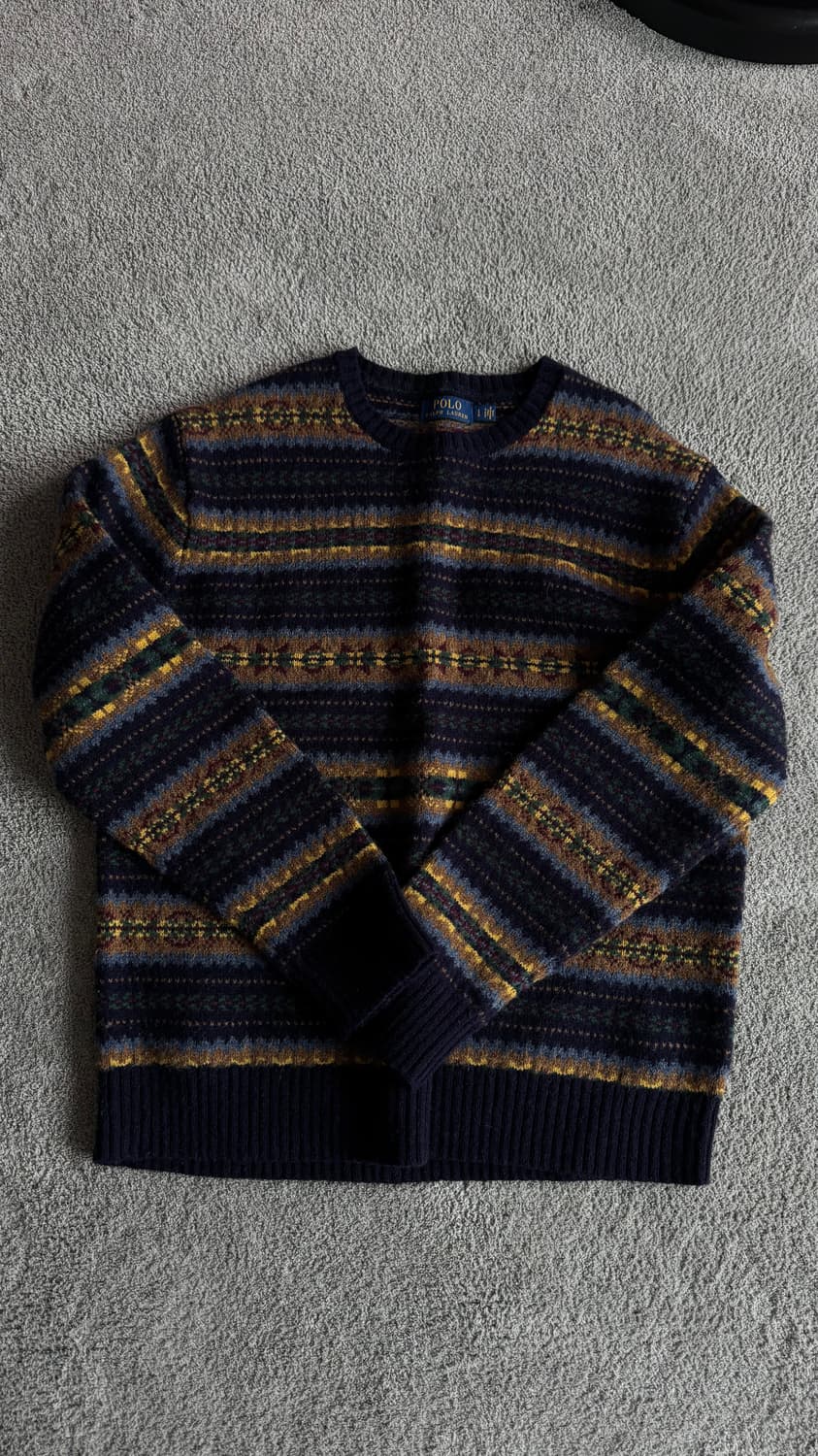폴로 랄프로렌 페어아일 울 니트 L 상품이미지1