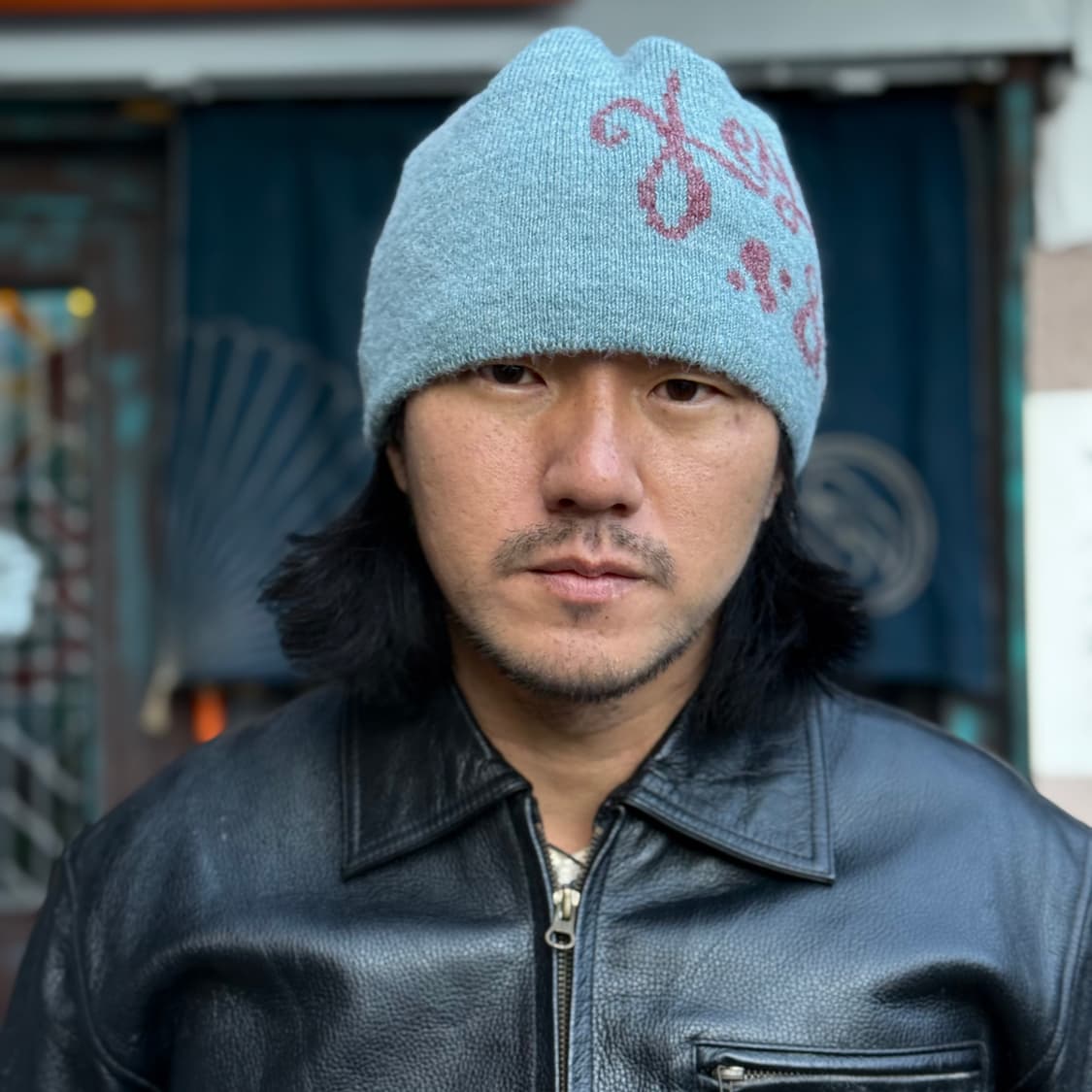 키앙크 알파카 울 블랜드 비니 [아쿠아블루/베이지] 상품이미지5