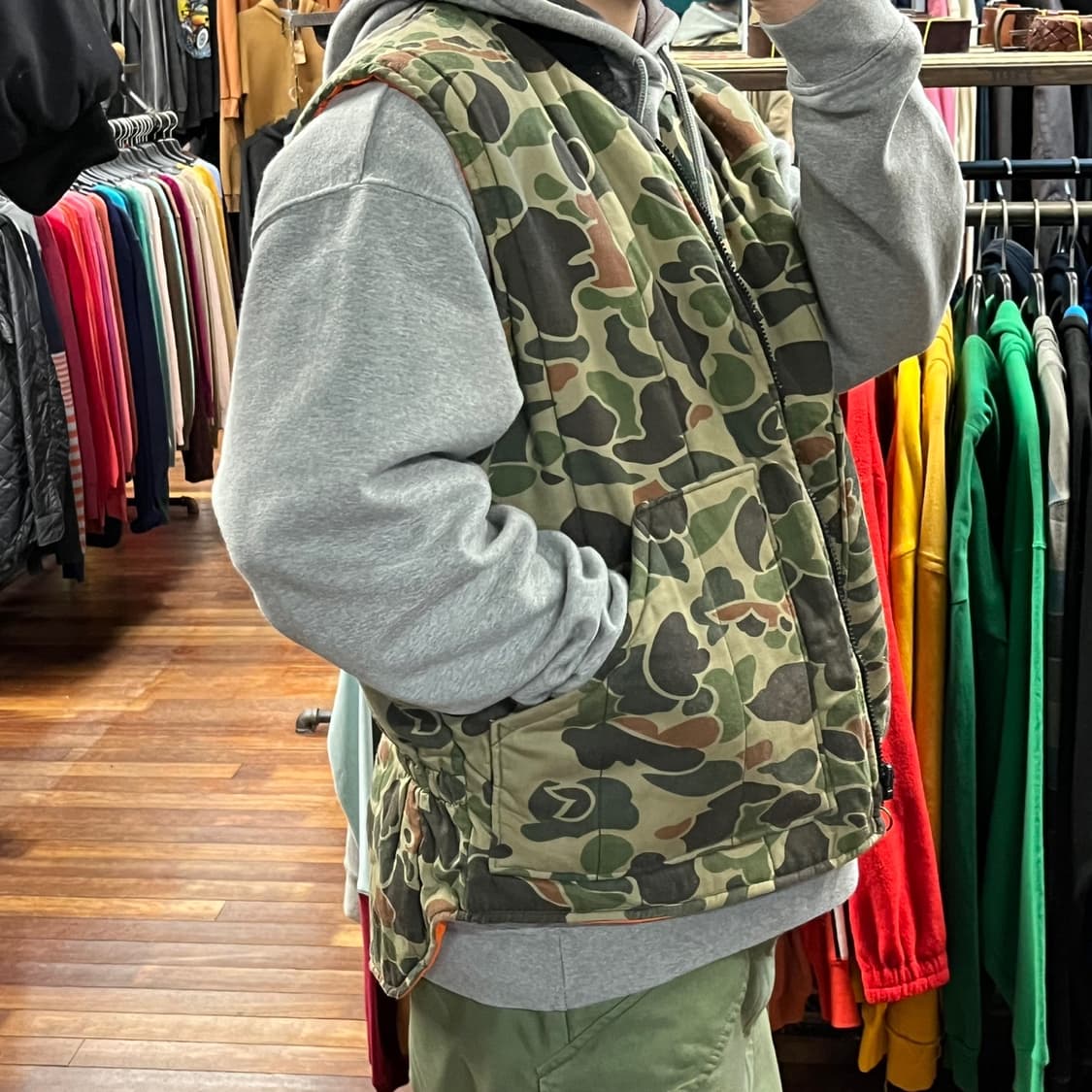 카모 패딩 베스트 상품이미지4